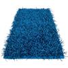Tex family Tappeto Shaggy Blu Moderno - Pelo Lungo 6 cm - Antiscivolo, 12 Misure - Annodato a Mano, Soffice e Resistente - Cm. 60x110