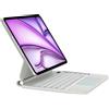 JADEMALL Magic Keyboard per iPad Air 13 M4/M3/M2/ Pro 12.9 2022-2018 | Combo Touch Italiano Tastiera Bluetooth Magnetica con Trackpad per iPad Air 13 Pollici M4/M3/M2/Pro 12.9 2018-2022, Bianco