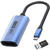 Guermok Scheda di acquisizione video, USB3.0 HDMI a USB C, 4K Full 1080P60FPS dispositivi di acquisizione per videogiochi Live Streaming Videoregistratore, per Windows Mac OS System OBS Switch2/1