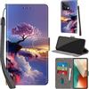 PHINIENLAND Cover per Xiaomi Redmi Note 13 5G custodia portafoglio Alberi | 3 scomparti carte, 1 tasca banconote, Chiusura magnetica, Supporto, Pelle PU flip cover per Redmi Note 13 5G