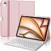 FOGARI Per iPad Air 11/ 5ª/4ª generazione e iPad Pro 11 Cover Tastiera | Custodia Tastiera Bluetooth Rimovibile per iPad Air 11 M4 2026/M3 2025/M2 2024, Keyboard Wireless Portatile, Rosa