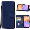 Generico compatibile con ZTE Blade A31 Plus schermo 6.0 Custodia COVER flip LIBRO STAND GEL silicone eco pelle protezione portafoglio porta carte (blu)