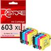 PcStore 603 XL Cartucce Compatibili per Epson 603XL per Expression Home XP-2100 XP-2150 XP-2155 XP-3100 XP-3150 XP-3155 XP-4150 Workforce WF-2810 WF-2820 WF-2830 WF-2840 WF-2845 WF-2870 (8 Pezzi)
