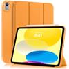 MoKo Cover per iPad (A16) 11a/10a Gen. (2025/2022), Papaia | Cover Protettiva Sottile a Tre Pieghe Supporto, Caso Smart Folio con Retro TPU Morbido Touch ID Sveglia/Sonno