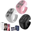 NNBWLMAEE Telecomando wireless Bluetooth con punta delle dita, anello con telecomando intelligente, telecomando senza fili, per telefoni e tablet, fotocamera (3 pezzi)