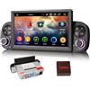 Erisin Android 14 Autoradio Navigatore per Fiat Panda 2013-2020 Supporto Senza fili Carplay Android Auto GPS DSP WiFi SWC RDS Canbus FM Radio bluetooth con schermo 8-Core 4GB+64GB