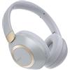 LORELEI B-C6 Cuffie senza fili Over-Ear, 50H Playtime, pieghevoli, leggere, Bluetooth, bassi profondi, microfono incorporato, paraorecchie in memory foam, per viaggi (Smoke Gray)