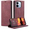 KZB Cover Libro per Xiaomi Redmi Note 17 Pro 5G Custodia Portafoglio, Rosso | 2 Slot Carte, Pelle PU Premium, Magnetica, Kickstand, Antiurto Protezione, Flip Wallet Case per Redmi Note 17 Pro 5G