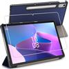 ebestStar - Cover per Lenovo Tab P12 (2023), Custodia Protezione Flip Magnetica, Slim Case Sottile Pelle PU, Blu scuro + Vetro Temperato