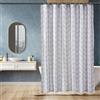 Amazon Basics Printed Fabric Shower Curtain, 72 X 72, Natural Herringbone
