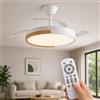 wonderlamp Ventilatore da soffitto a scomparsa con luce a LED con telecomando 48 W