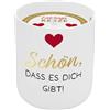 GRUSS & CO Candela con motivo Schön, altezza 10,7 cm, diametro 8,8 cm, candela preferita in bicchiere, amore, San Valentino, idea regalo | 74521