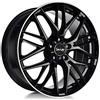 AVUS AF19 1 CERCHIO IN LEGA NAD 8x18 5x112 ET35 66,6 BLACK POLISHED LIP MADE IN ITALY