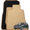 MTC Automotive Tappetini specifici per BMW, Velluto Premium Beige, Alta Qualità con Bordatura Elegante (Serie 1 F20 2011-2019)
