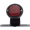 Alchemy Parts Fanale posteriore Stop/Coda LED personalizzato per moto stile vintage con griglia in rete retrò e supporto per targa | Ideale per Cafe Racer, Chopper e moto personalizzate | LED 12V
