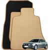 MTC Automotive Tappetini specifici per BMW, Velluto Premium Beige, Alta Qualità con Bordatura Elegante (Serie 3 E46 1998-2005)