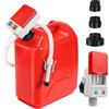iPalamila Pompa Travaso Gasolio con Sensore Auto-Stop 2.4GPM - Pompa Gasolio e Pompa Benzina per Taniche, Olio e Acqua - Pompa Carburante con Tubo Flessibile e 3 Adattatori per Trattore, Generatore e Tagliaerba
