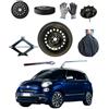 D'ANGELO 1988 Kit Ruotino di Scorta 16 compatibile con Fiat 500L con Cric, Chiave, Vite, Guanti e Sacca