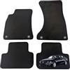 MTC Automotive Tappetini Audi A4 B8 2008-2016 dal Audi A4 B8 Su Misura, Set 4 Pezzi Nero | Tappetini Auto con Moquette Nero, Battitacco in Gomma Rinforzata, Fissaggio a Bottone, Antiscivolo
