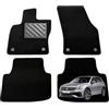 MTC Automotive Tappetini Volkswagen Tiguan II dal 2017-2024, Set 4 Pezzi, Su Misura | Tappetini Auto in Moquette Nera, Battitacco in Gomma Rinforzata, Bottoni di Fissaggio, Antiscivolo