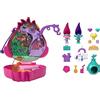 Polly Pocket Dreamworks Trolls - Cofanetto playset con case a baccello per le bambole Poppy e Branch e 13 accessori inclusi, giocattolo per bambini, 4+ anni, HKV39