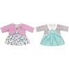 ZWOOS Vestiti per Bambole 35-43 cm, Adorabile Vestito in Cotone Compatibile con Baby Born, Baby Annabell e Altri, Regali per Ragazze, Bambini, Confezione da 2, WJYF-18-19