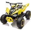 LALAHO Quad elettrico per bambini, 12 V, con fari a LED, musica e clacson, auto elettrica con 4 ruote antiscivolo e avviamento lento, per bambini da 3 a 8 anni (giallo 1)