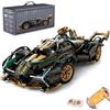 AoreSpty Kit Auto RC 1:14, 975 Pezzi, Motore a V a 12 Cilindri | Modello 1:14 da 975 pezzi con motore a V a dodici cilindri visibile, LED, funzioni motorizzate e doppio comando RC.