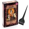 clorophilla. Sitarama Hennè Color - Colorazione per capelli Naturale ad Acqua senza Ammoniaca ed Acqua Ossigenat, NO PPD - Henne Polvere 100g e pennello Clorophilla. (BRUN marrone, 100g)