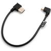 SYSTEM-S Mini USB 90° gradi da spina angolata sinistra a spina USB tipo A angolata destra cavo dati cavo di ricarica 26 cm