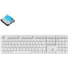 Keychron Tastiera meccanica da gioco Keychron K5 Pro, bianca, QMK/VIA, interruttori Gateron Blue full-size a basso profilo, retroilluminazione RGB