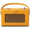 Lustrens Radio portatile con tecnologia DAB-FM, Bluetooth, design vintage, funzionalità di streaming, ingresso AUX, uscita cuffie, sveglia, colore giallo sole