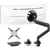 Lustrens Supporto per monitor ultrawide da 17 a 57 pollici e supporto per TV da scrivania, capacità totale di 27 kg, in alluminio
