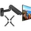 Lustrens Supporto a parete per monitor da 35 pollici, con sistema a molla a gas, compatibile con standard VESA da 75x75 a 200x200, per schermi fino a 12 kg