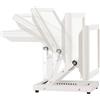 Lustrens Supporto per schermi touchscreen, terminali POS o monitor PC - Robusto supporto per display, piastra girevole, compatibile VESA, interamente in metallo, per schermi da 10 a 12 pollici - Bianco