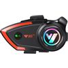 Lustrens Interfono per motociclette, auricolare Bluetooth, portata di 1000 metri, cancellazione del rumore CVC