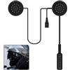 Lustrens Auricolare Bluetooth per casco da moto, versione 4.1, con microfono integrato