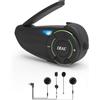 Lustrens Sistema di comunicazione intercom Q8 Mesh 3.0, auricolare Bluetooth 5.1