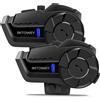 Lustrens Auricolare interfono Bluetooth per casco da moto, con portata di 800 metri, funzione musicale e compatibilità GPS