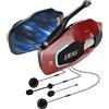 Lustrens Auricolare Bluetooth per interfono per casco - Wireless, resistente all'acqua (grado di protezione IP67)