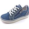 PRIMIGI 7623000, Pay 7623, Sneaker Bambino in Pelle scamosiata e Jeans, Azzurro/Jeans/Blu