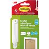 Command 17040-1-FGN, 1 gancio + 2 strisce/confezione, bianco