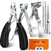 DRMODE Tagliaunghie uomo professionale, DRMODE set tagliaunghie piedi per anziani unghie spesse con ampia apertura, Grande incarnito taglia unghie piedi mani uomo con testa rotante a 360 gradi
