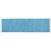 Theko Dhurry - Tappeto Happy Cotton in 100% cotone, tessuto a mano, colore: turchese, 70 x 250 cm