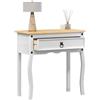 vidaXL Tavolo Consolle Bianco 73 x 35 x 73 cm Pino massello