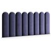 Muralo Pannello Imbottito da Parete Magic Velvet - 20x80 cm, Lavanda | Cuscino da parete trapuntato in velluto, effetto 3D, montaggio a parete con colla, ideale come testiera del letto o schienale