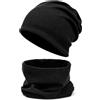 beifon Cappello e Sciarpa per Bambini Invernale Sciarpa Berretto in Maglia Cotone Morbido Elasticizzato a Doppio Beanie Cappello Scaldacollo per Primavera, Autunno e Inverno 2-8 Anni
