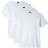 Viterbo Biancheria Set 3 Maglie Intime Uomo Navigare in 100% Cotone Scollo A V Manica Corta Art. 512 (Bianco, 4/M)