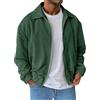 Oanviso Giacca da Uomo in Velluto a Coste Sportiva Giubbotto | Bomber Jacket,Maniche Lunghe,Giubbotto Baseball,Hip Hop,Moda,Streetwear,Retro,Primavera,Autunno,Trucker Giacca,Taglia Grande