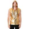 COSAVOROCK Costume Discoteca Anni 70 da Uomo Canotta Disco Metallico Camicie Funky Brutto